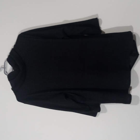 🍂 Star Vixen: black elbow-sleeve buttons down the asymmetrical size 2x - Picture 2 of 6